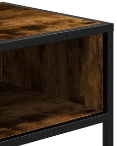 füstös tölgy színű szerelt fa tálalóasztal 90x35x80 cm