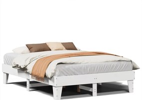 vidaXL fehér tömör fenyőfa ágy matrac nélkül 160 x 200 cm
