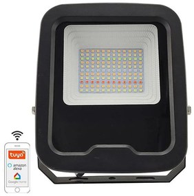 LED RGB állítható fényerőjű reflektor 30W 230V 3000-6500K Wi-Fi Tuya IP65
