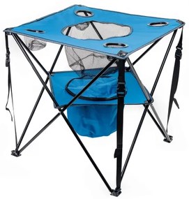 Összecsukható kempingasztal + 2x szék kék