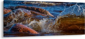 Részletes kép - víz a kövek között (120x50 cm)