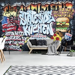 Fotótapéta - Legjobb hamburger - Graffiti (152,5x104 cm)