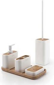Gedy - NINFEA fehér/bambusz szappantartó
