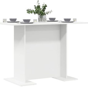 Étkezőasztal Fehér 110x60x75 cm Összeszerelt fa