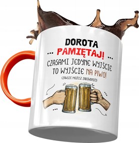 Narancssárga bögre Dorottya Feleség Barátnő Ajándék Nyomtatott Fotóval