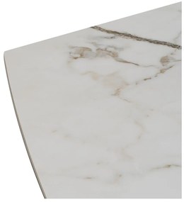 Bővíthető étkezőasztal márvány dekoros asztallappal, hosszabbító asztallappal 90x180 cm Rocía – Ixia