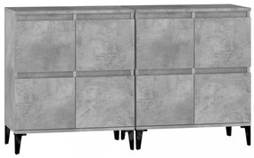 2 db betonszürke szerelt fa tálalószekrény 60 x 35 x 70 cm