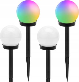 4 x Led Kerti LĂĄmpa Gömb SzĂnes Rgb Napelemes LĂĄmpa