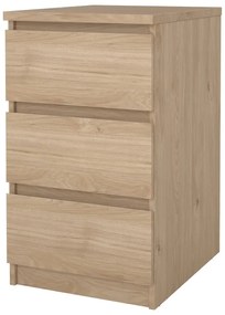 Natúr színű komód tölgyfa dekorral 40x70x50 cm Naia – Tvilum