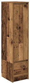 antik fa színű szerelt fa magasszekrény 29,5x34x119,5 cm