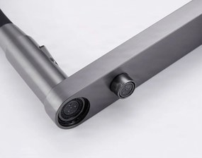 Konyhai csaptelep ELITE EDITION KFS1814 érzékelővel, kihúzható zuhanyfejjel és szűrtvíz-kifolyóval, több színváltozatban — Gunmetal szürke