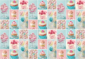 Fotótapéta Muffin &amp; Vinyl hab 416x254 Édes dekoráció +ragasztó