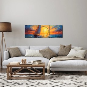 Kép - Vitorlások (órával) (90x30 cm)