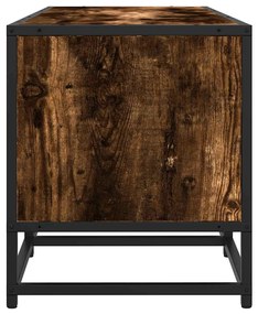 füstös tölgy színű szerelt fa és fém TV-szekrény 120x35x41 cm