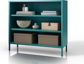 Alacsony polcos szekrény LUCA , 1000 x 900 x 350 mm, Modern: tengerszínű