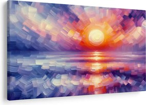 Kép - Színes művészi naplemente (90x60 cm)