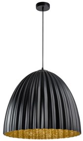Csillár zsinóron TELMA 1xE27/60W/230V átm. 50 cm fekete/arany