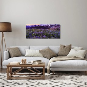 Kép - Vulkán és a virágok (120x50 cm)
