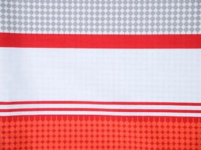 Renforcé pamut ágyneműhuzat TABITA piros Ágyneműhuzat mérete: 2 db 80 x 80 cm | 200 x 220 cm