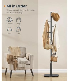 SONGMICS kaktusz alakú ruhafogas állvány, 175,3 cm magas, fekete tintaszínben