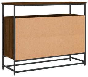 barna tölgy színű szerelt fa tálalószekrény 100 x 35 x 80 cm