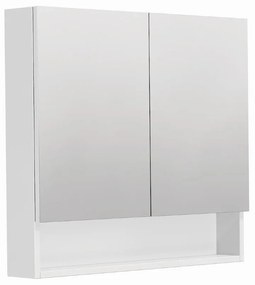 Tükörszekrény SAT Cubeway 80x14x72 cm laminált fehér fényű GALCU80BL