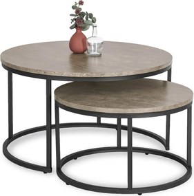 Dohányzóasztal szett ROCKY MAX beton/fekete