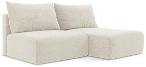 Krémszínű kinyitható-tárolóhelyes sarokkanapé (jobb oldali) Kalena – Makamii