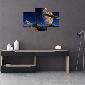 Kép - idegenek érkezése (90x60 cm)
