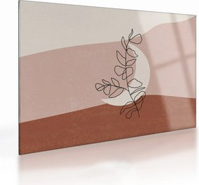Üveg kép - Boho levelek N⁰2 (70x50 cm)