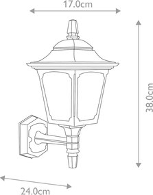 Elstead Lighting CHAPEL CPM1-BLACK Fali lámpa 1x60W/E27 IP44