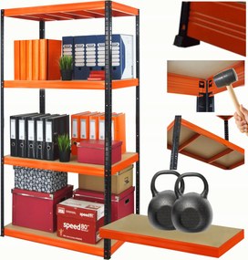 Helios fém tároló állvány garázs állvány 180x100x45cm 4Px275kg Pl