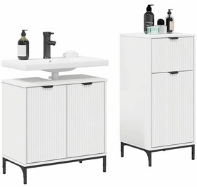 Fürdőszoba bútor szett 2 pcs Fehér 39.5 x 36 x 88 cm Faanyag