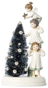 Karácsonyfa angyalokkal LED-es 30 cm