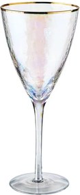 SMERALDA boros pohár arany szegéllyel 400ml, 6 db-os készlet