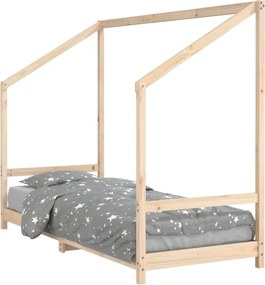 vidaXL tömör fenyőfa gyerekágykeret 80 x 200 cm