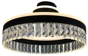 LED Dimmelhető felületre szerelhető csillár LED/75W/230V 3000-6500K fekete + távirányítás