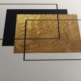 Kép - Absztrakció arany és fehér N⁰1 (70x50 cm)