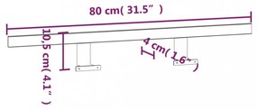 meleg fehér LED-es tükörlámpa 13 W 80 cm 3000 K