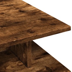 füstös tölgy színű szerelt fa dohányzóasztal 102x55x35 cm