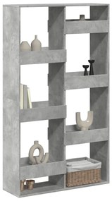 betonszürke szerelt fa térelválasztó 100 x 33 x 175 cm