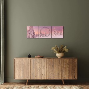 Kép - Fák a hótakaró alatt (órával) (90x30 cm)