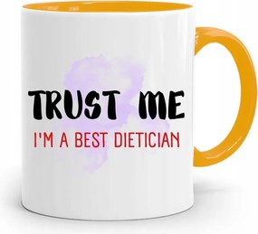 Dietetikusoknak Sárga Ajándék Bögre fényképes nyomtatással