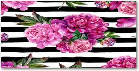 Konyhai panel Rózsaszín bazsarózsa 120x60 cm Ragasztó