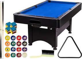 GamesPlanet® Biliárdasztal TRENDLINE sötét 6ft + tartozékok