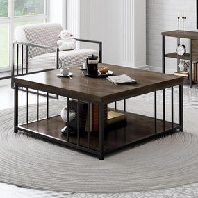 Dohányzóasztal Zenn - Walnut, Black
