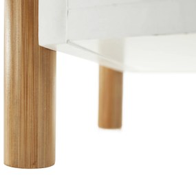 3 polcos állvány, természetes bambusz/fehér, BALTIKA TYP 2