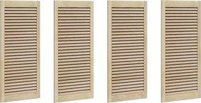 vidaXL Széfajtó 4 pcs Természetes 49,5 x 2,1 x 110 cm Tömör fenyőfa