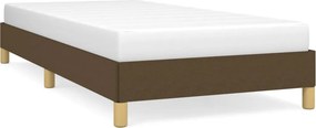 vidaXL sötétbarna szövet ágykeret matrac nélkül 100x200 cm