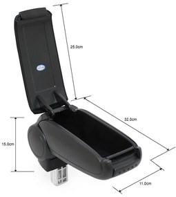 Könyöktámasz Ford KA 2, fekete, textil borítás